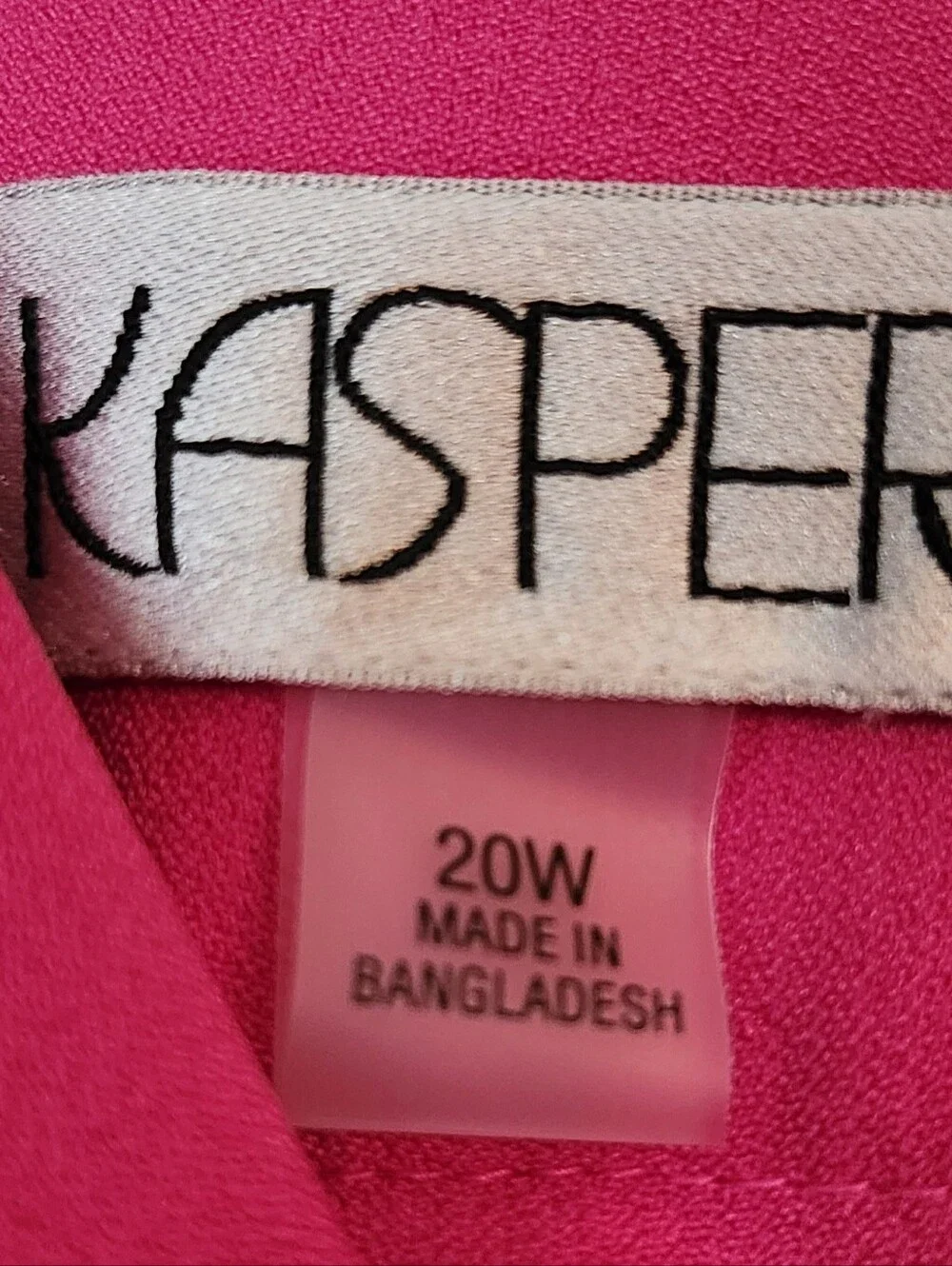 NEW Hot Pink Women's High-Waist Wide-Leg Pants Kasper 20W Macy's Retail:$89.99 - Picture 7 of 15